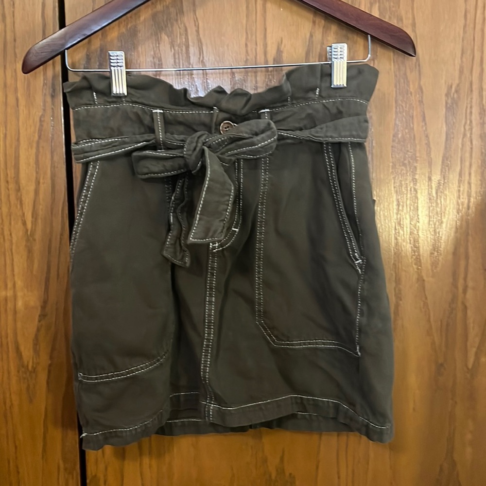 Free People Paper Bag Waist Skirt with Tie